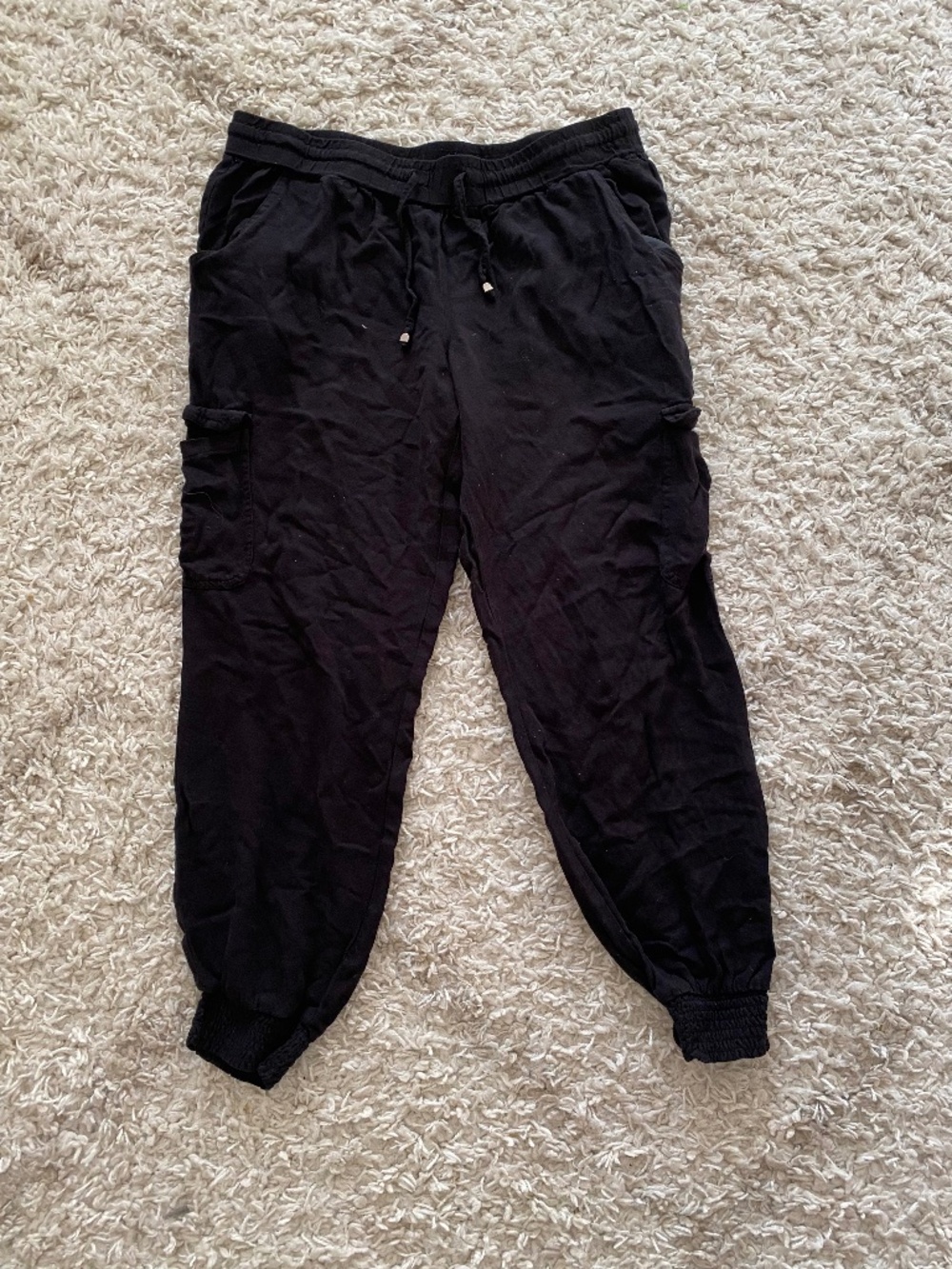 Lascana BlackVelour Jogger Pants - Size: 8 US